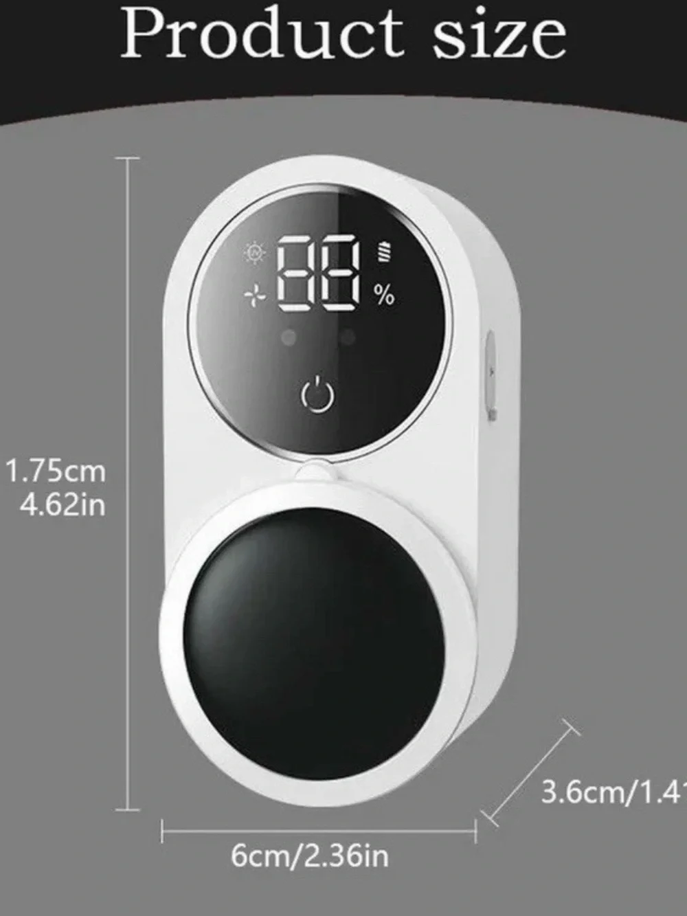 White Electric Toothbrush Sterilizer with Digital Display